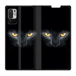 Housse Cuir Portefeuille Pour Xiaomi Redmi Note 10 5G Chat Noir