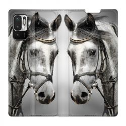 Housse Cuir Portefeuille Pour Xiaomi Redmi Note 10 5G Cheval Blanc