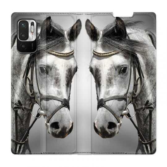 Housse Cuir Portefeuille Pour Xiaomi Redmi Note 10 5G Cheval Blanc