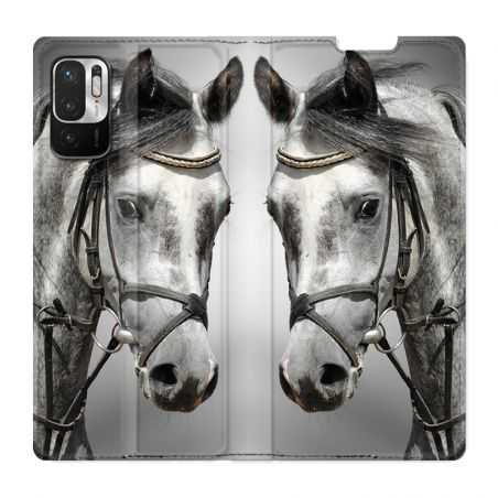 Housse Cuir Portefeuille Pour Xiaomi Redmi Note 10 5G Cheval Blanc
