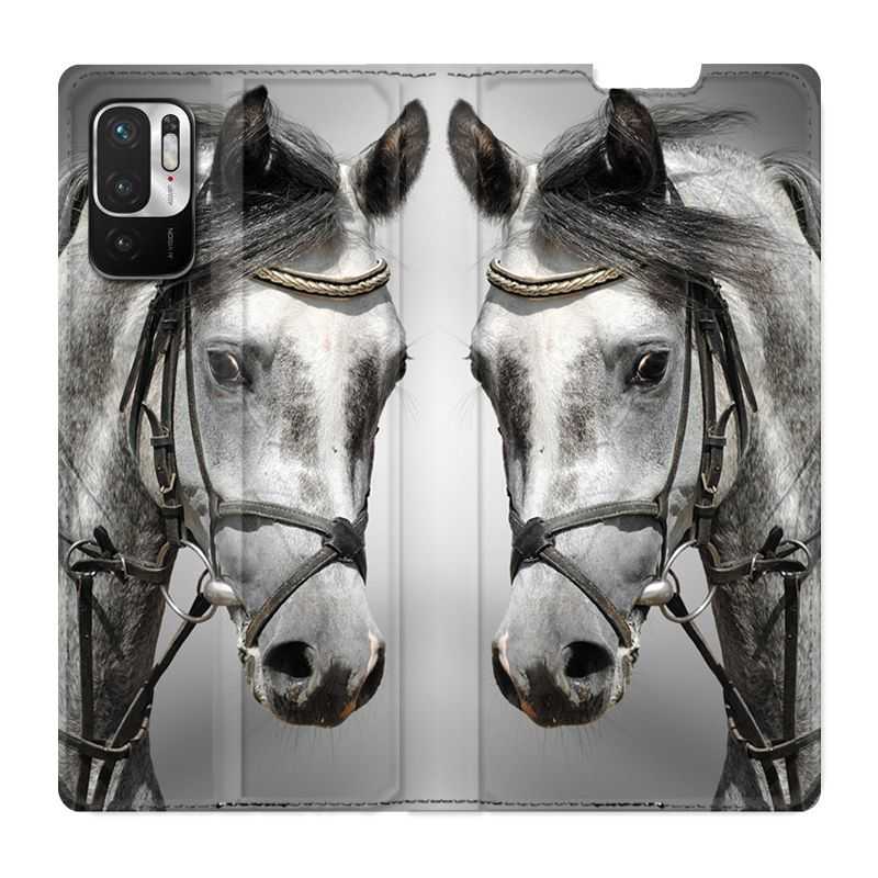 Housse Cuir Portefeuille Pour Xiaomi Redmi Note 10 5G Cheval Blanc