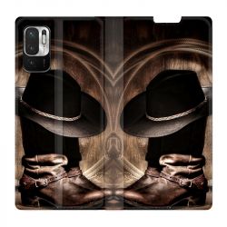 Housse Cuir Portefeuille Pour Xiaomi Redmi Note 10 5G Cow Boy Chapeau