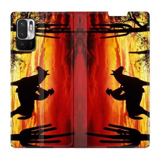 Housse Cuir Portefeuille Pour Xiaomi Redmi Note 10 5G Cow Boy Soleil
