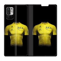 Housse Cuir Portefeuille Pour Xiaomi Redmi Note 10 5G Cyclisme Maillot Jaune