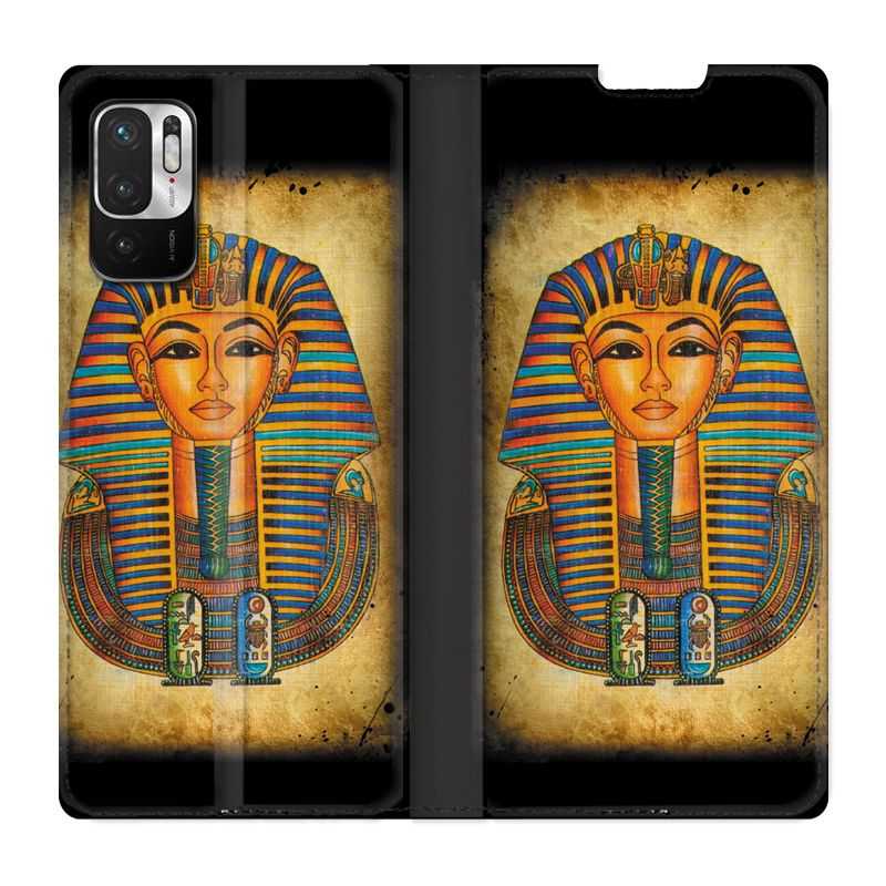 Housse Cuir Portefeuille Pour Xiaomi Redmi Note 10 5G Egypte Pharaon