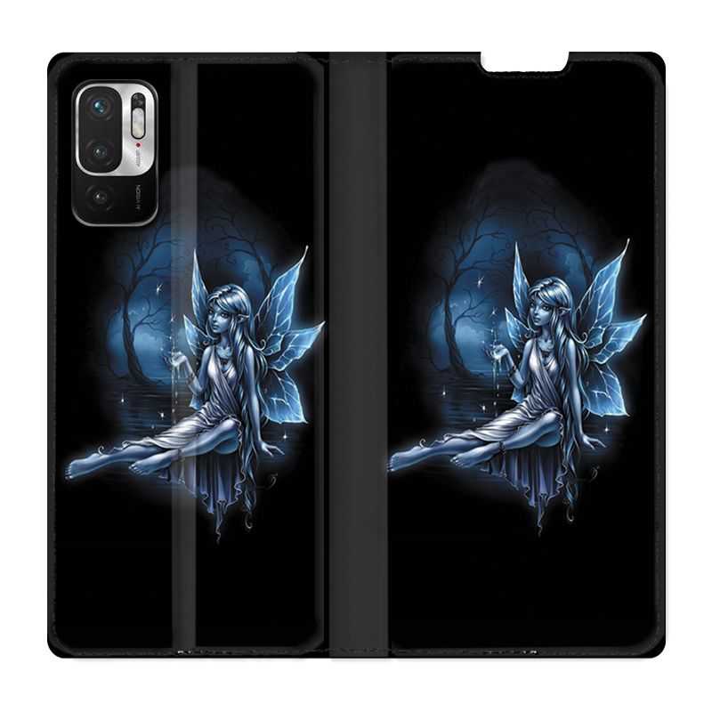 Housse Cuir Portefeuille Pour Xiaomi Redmi Note 10 5G Fee Bleu