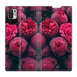 Housse Cuir Portefeuille Pour Xiaomi Redmi Note 10 5G Fleur Pivoine