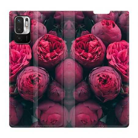 Housse Cuir Portefeuille Pour Xiaomi Redmi Note 10 5G Fleur Pivoine