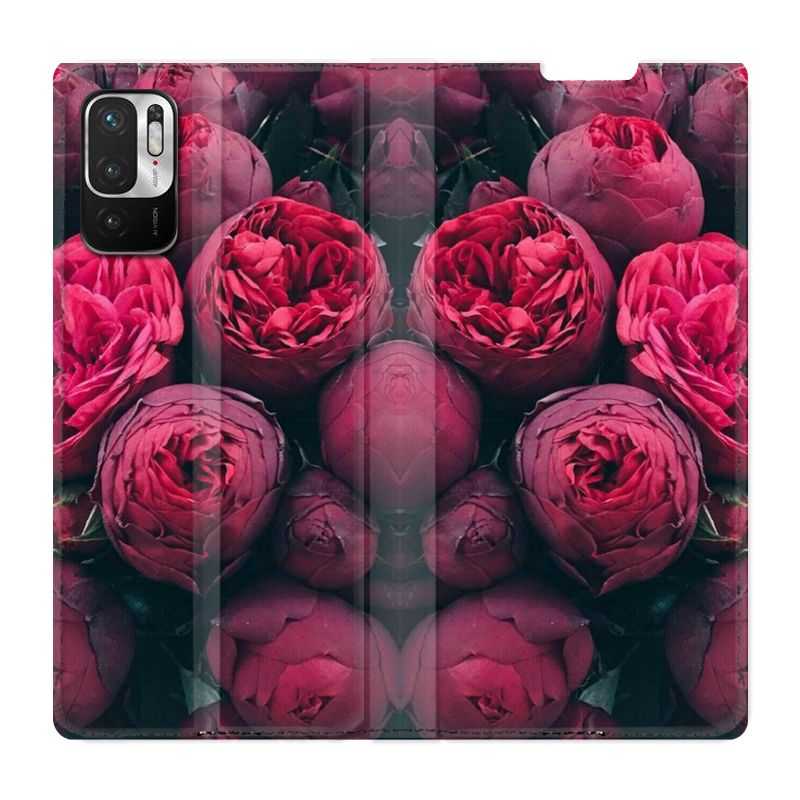 Housse Cuir Portefeuille Pour Xiaomi Redmi Note 10 5G Fleur Pivoine