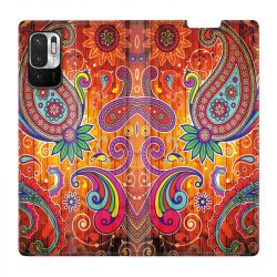 Housse Cuir Portefeuille Pour Xiaomi Redmi Note 10 5G Fleur Psychedelic