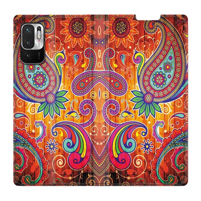 Housse Cuir Portefeuille Pour Xiaomi Redmi Note 10 5G Fleur Psychedelic