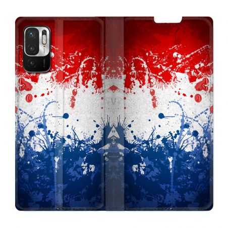 Housse Cuir Portefeuille Pour Xiaomi Redmi Note 10 5G France Eclaboussure