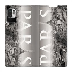 Housse Cuir Portefeuille Pour Xiaomi Redmi Note 10 5G France Paris Vintage