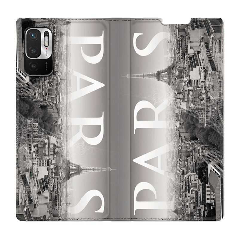 Housse Cuir Portefeuille Pour Xiaomi Redmi Note 10 5G France Paris Vintage