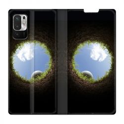 Housse Cuir Portefeuille Pour Xiaomi Redmi Note 10 5G Golf Trou