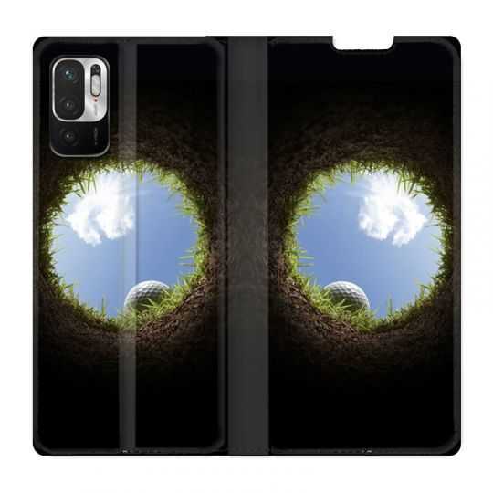 Housse Cuir Portefeuille Pour Xiaomi Redmi Note 10 5G Golf Trou