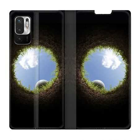 Housse Cuir Portefeuille Pour Xiaomi Redmi Note 10 5G Golf Trou