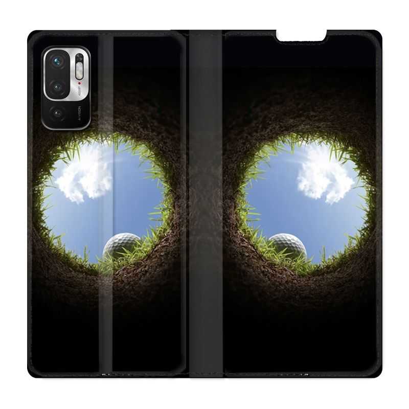 Housse Cuir Portefeuille Pour Xiaomi Redmi Note 10 5G Golf Trou