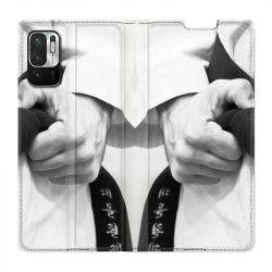 Housse Cuir Portefeuille Pour Xiaomi Redmi Note 10 5G Judo Kimono