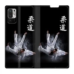 Housse Cuir Portefeuille Pour Xiaomi Redmi Note 10 5G Judo Noir