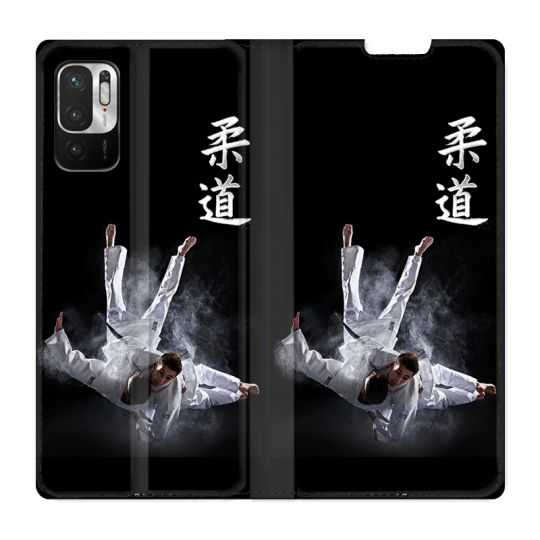 Housse Cuir Portefeuille Pour Xiaomi Redmi Note 10 5G Judo Noir