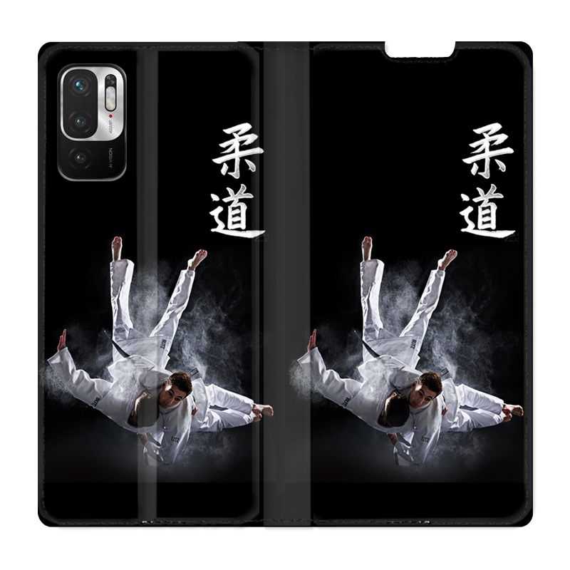 Housse Cuir Portefeuille Pour Xiaomi Redmi Note 10 5G Judo Noir