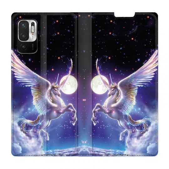 Housse Cuir Portefeuille Pour Xiaomi Redmi Note 10 5G Licorne Céleste