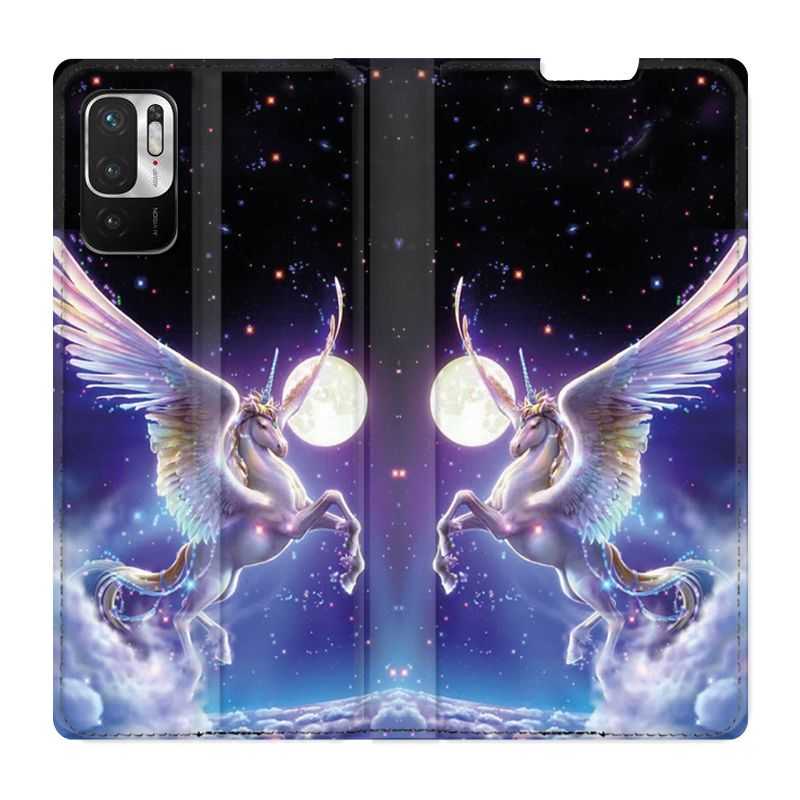 Housse Cuir Portefeuille Pour Xiaomi Redmi Note 10 5G Licorne Céleste