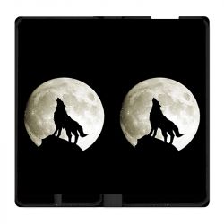 Housse Cuir Portefeuille Pour Xiaomi Redmi Note 10 5G Loup Noir