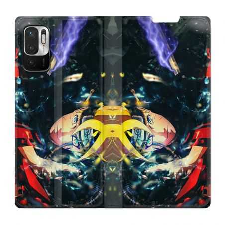 Housse Cuir Portefeuille Pour Xiaomi Redmi Note 10 5G Manga Boruto Eclair