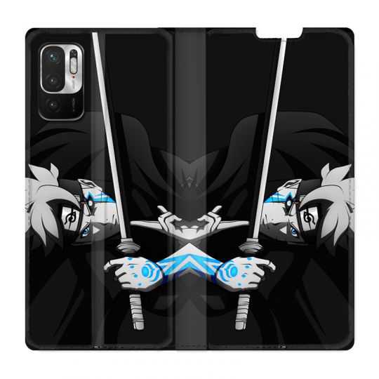 Housse Cuir Portefeuille Pour Xiaomi Redmi Note 10 5G Manga Boruto Epée