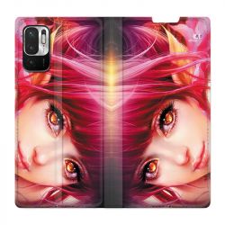 Housse Cuir Portefeuille Pour Xiaomi Redmi Note 10 5G Manga Elfe