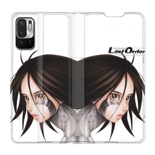 Housse Cuir Portefeuille Pour Xiaomi Redmi Note 10 5G Manga Gunnm Gally