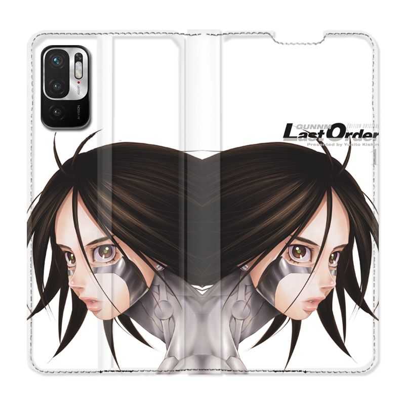 Housse Cuir Portefeuille Pour Xiaomi Redmi Note 10 5G Manga Gunnm Gally