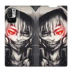 Housse Cuir Portefeuille Pour Xiaomi Redmi Note 10 5G Manga Kaneki Noir