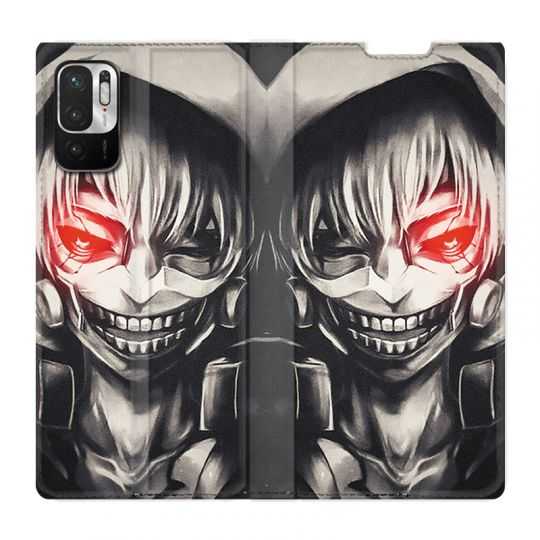 Housse Cuir Portefeuille Pour Xiaomi Redmi Note 10 5G Manga Kaneki Noir