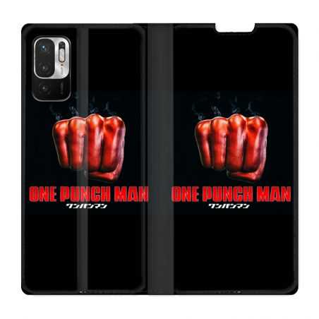 Housse Cuir Portefeuille Pour Xiaomi Redmi Note 10 5G Manga One Punch Man Poing
