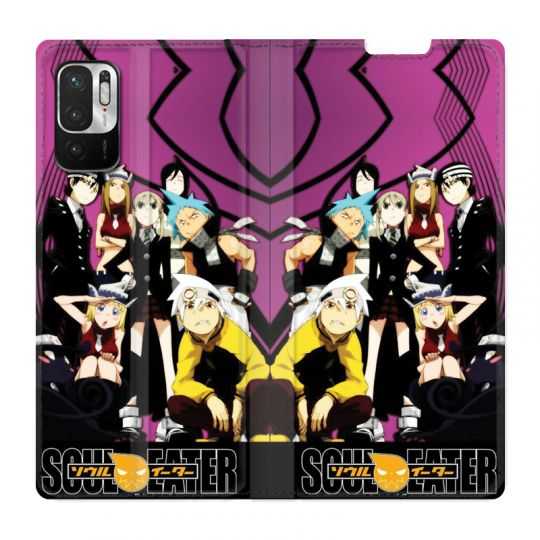 Housse Cuir Portefeuille Pour Xiaomi Redmi Note 10 5G Manga Soul Eater Violet