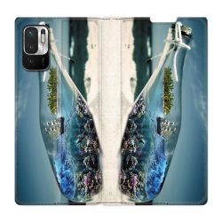 Housse Cuir Portefeuille Pour Xiaomi Redmi Note 10 5G Mer Bouteille