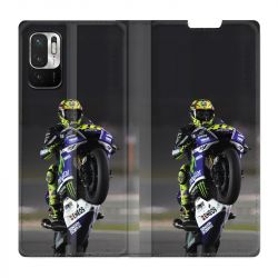 Housse Cuir Portefeuille Pour Xiaomi Redmi Note 10 5G Moto Wheeling