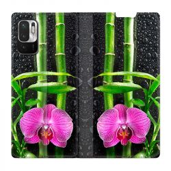 Housse Cuir Portefeuille Pour Xiaomi Redmi Note 10 5G Orchidee Bambou