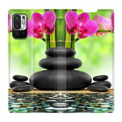 Housse Cuir Portefeuille Pour Xiaomi Redmi Note 10 5G Orchidee Eau