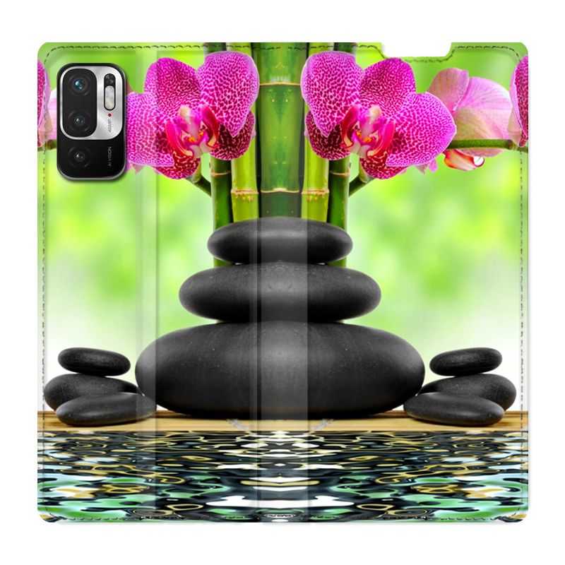 Housse Cuir Portefeuille Pour Xiaomi Redmi Note 10 5G Orchidee Eau