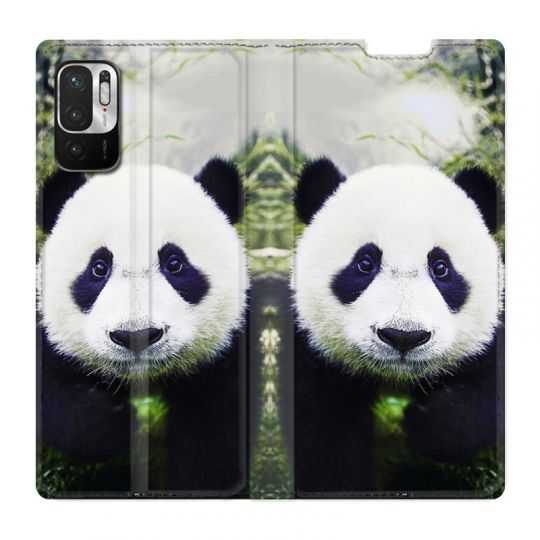 Housse Cuir Portefeuille Pour Xiaomi Redmi Note 10 5G Panda Color
