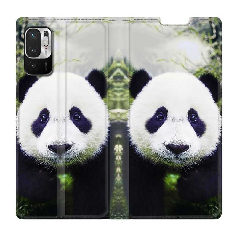 Housse Cuir Portefeuille Pour Xiaomi Redmi Note 10 5G Panda Color