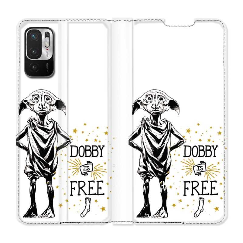Housse Cuir Portefeuille Pour Xiaomi Redmi Note 10 5G WB License Harry Potter Dobby Free B