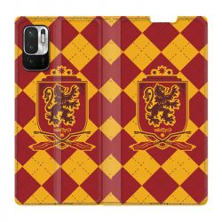 Housse Cuir Portefeuille Pour Xiaomi Redmi Note 10 5G WB License Harry Potter Griffindor
