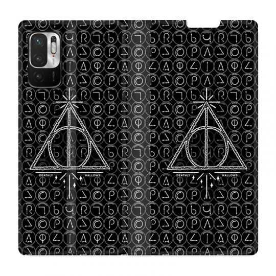 Housse Cuir Portefeuille Pour Xiaomi Redmi Note 10 5G WB License Harry Potter Triangle noir