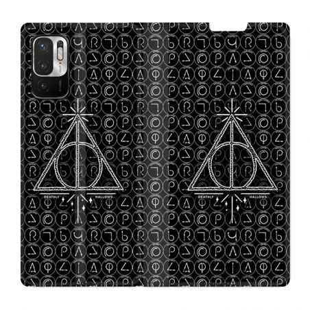 Housse Cuir Portefeuille Pour Xiaomi Redmi Note 10 5G WB License Harry Potter Triangle noir