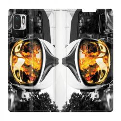 Housse Cuir Portefeuille Pour Xiaomi Redmi Note 10 5G Pompier Casque Feu